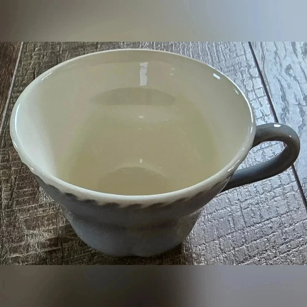 Lovely Vintage Harker Chesterton Ware Harkerware Teacup & Saucer in Light Gray